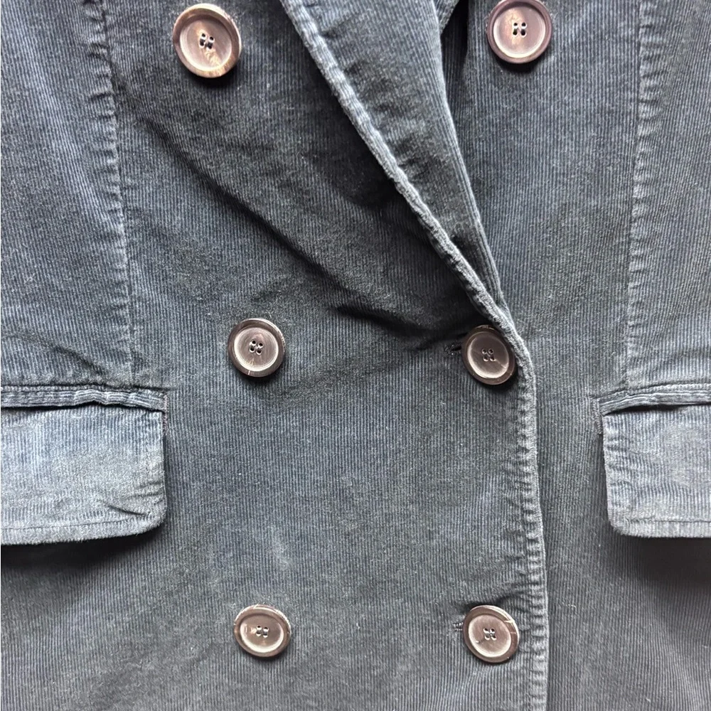 Piazza Sempione Blue Corduroy Double-Breasted Blazer – Size 44 (Made in Italy) - Picture 5 of 15